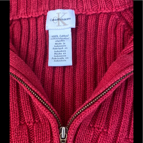 Vintage Calvin Klein Quarter Zip Sweater size M - Picture 2 of 5